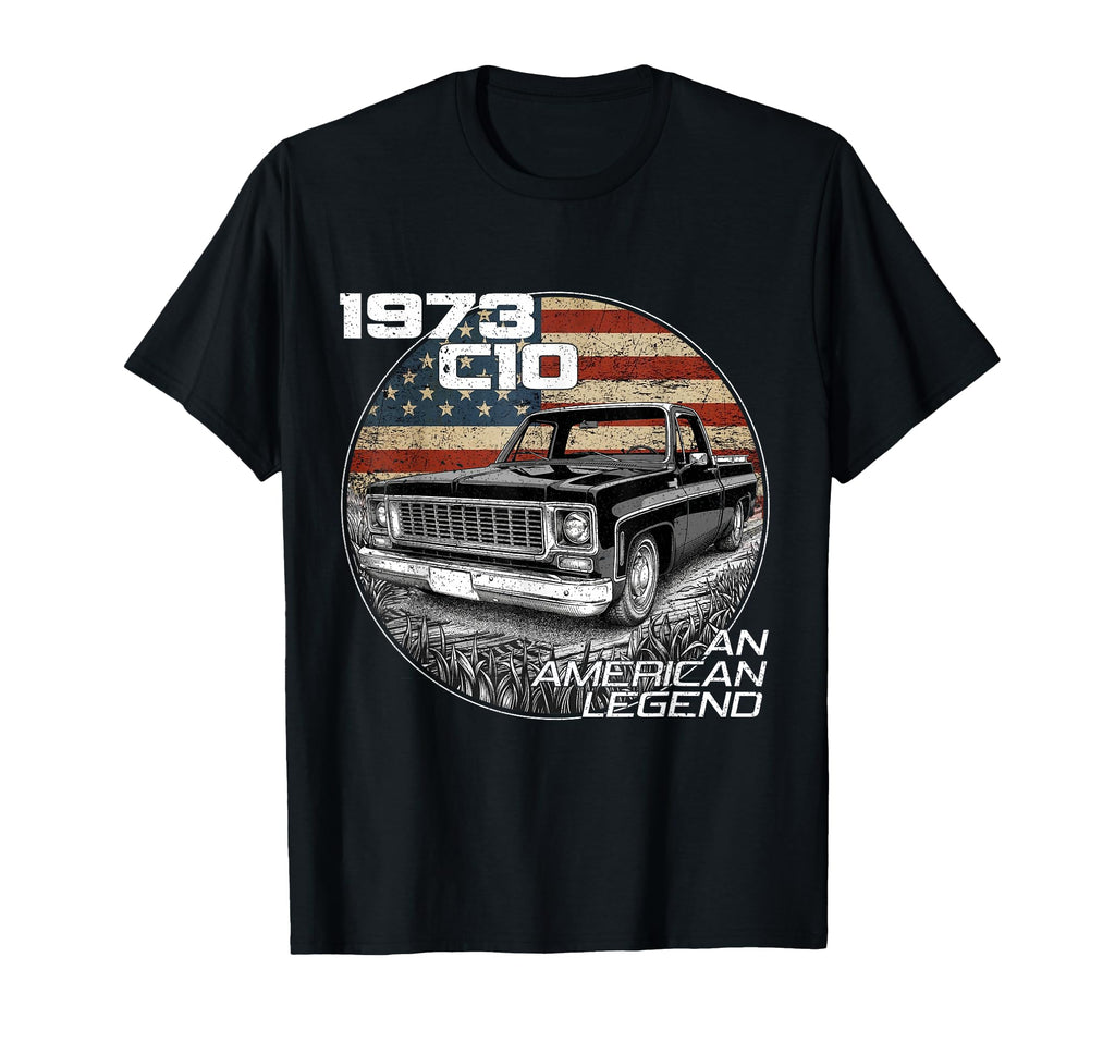 American Flag 1973 C10 73 Truck T-Shirt - Trendy Graphic Men Women - T-Shirt, Sweatshirt, Hoodie