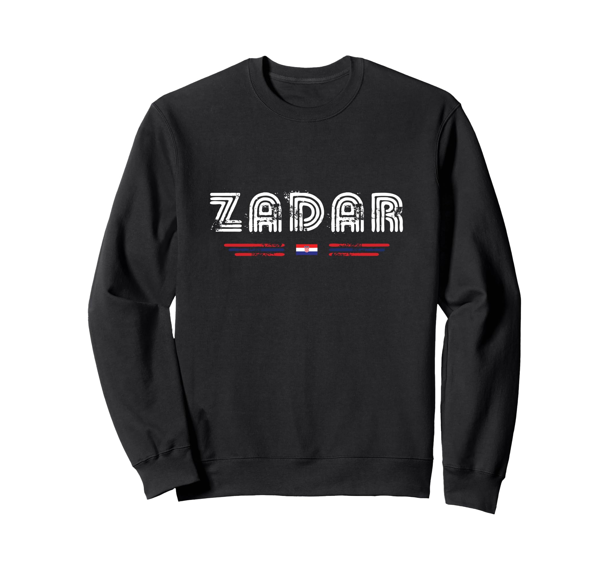Zadar Croatia 70S 80S Type Flag Sweatshirt - Unique Graphic Unisex - T-Shirt, Sweatshirt, Hoodie