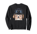 Funny Motorcycle Helmet Shih Tzu Sweatshirt - Fun Novelty Design Unisex - T-Shirt, Sweatshirt, Hoodie