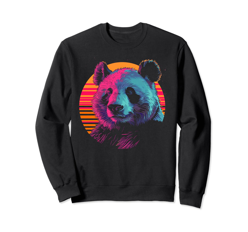 Panda Vaporwave Aesthetic Sweatshirt - Custom Art Print for Adults - T-Shirt, Sweatshirt, Hoodie