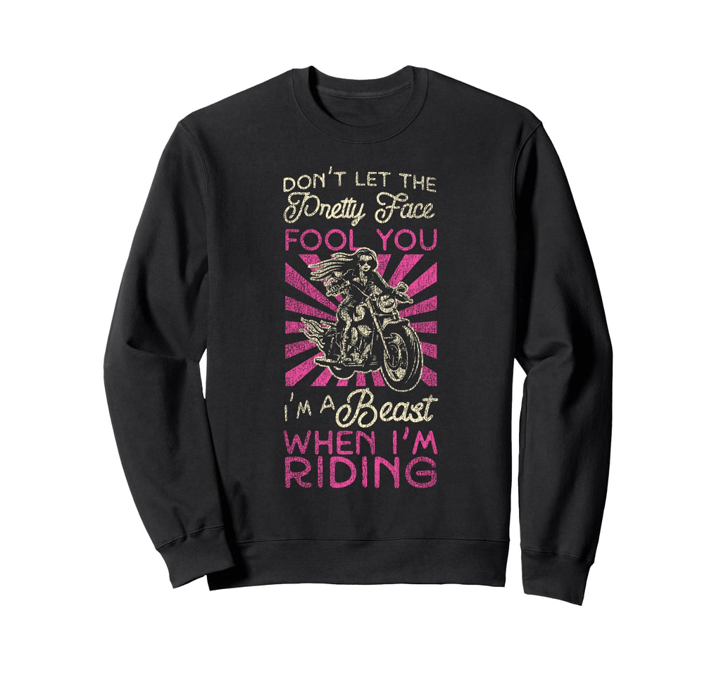 Motorcycle Biker Female Dont Let Sweatshirt - Aesthetic Graphic for Adults - T-Shirt, Sweatshirt, Hoodie