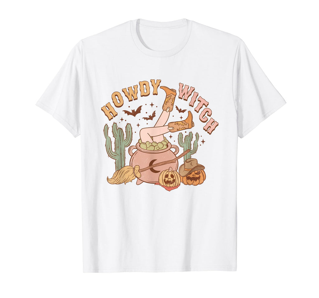 Howdy Witch Womens Western Halloween T-Shirt - Graphic Print Men Women - T-Shirt, Sweatshirt, Hoodie