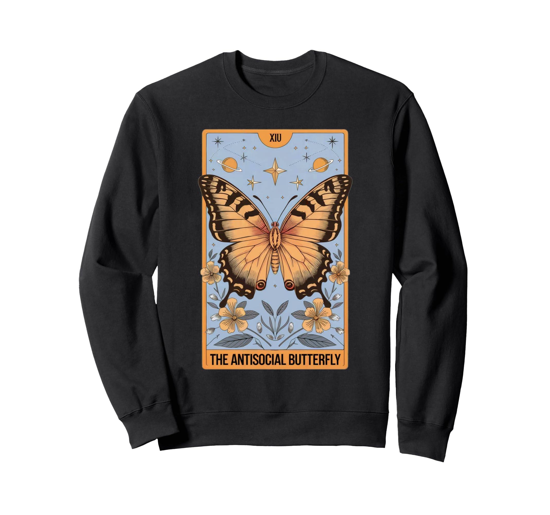 Tarot Card Antisocial Butterfly Goth Art Sweatshirt - Trendy Graphic Unisex - T-Shirt, Sweatshirt, Hoodie