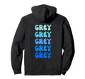 Grey Name Stack Hoodie - Streetwear Style Unisex - T-Shirt, Sweatshirt, Hoodie