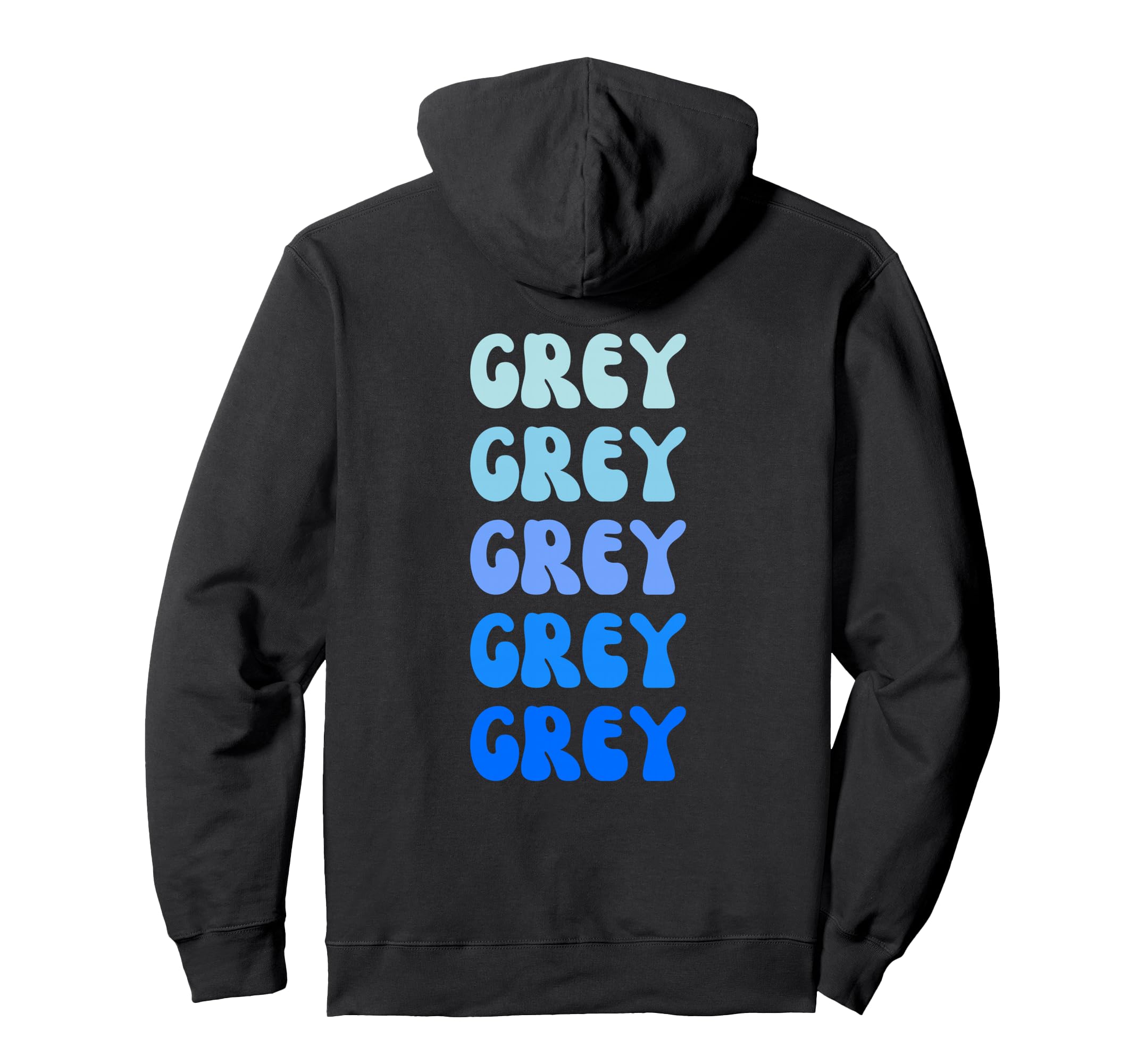 Grey Name Stack Hoodie - Streetwear Style Unisex - T-Shirt, Sweatshirt, Hoodie