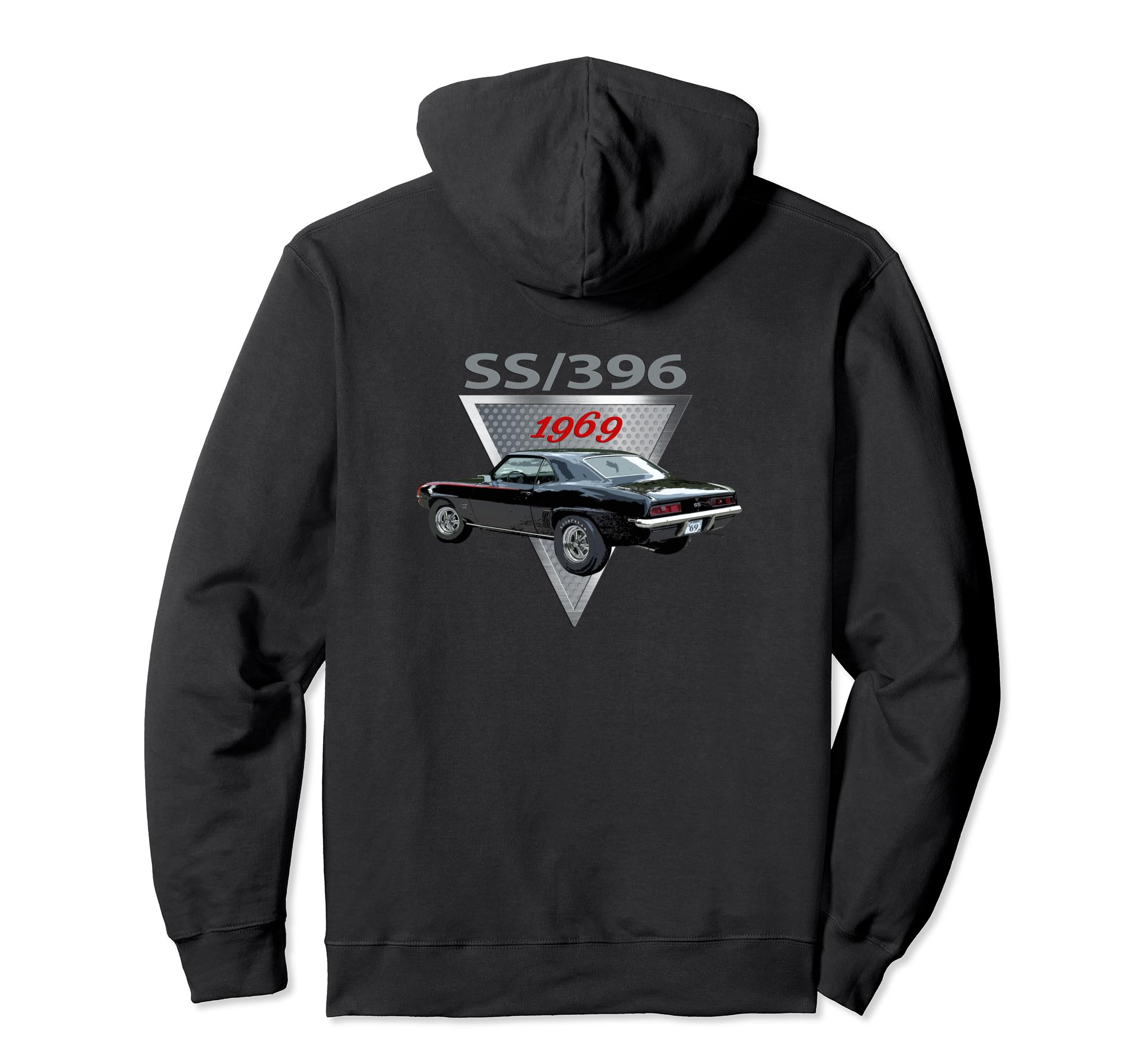 Car Black 1969 Ss 396 American Hoodie - Fun Novelty Design for Adults - T-Shirt, Sweatshirt, Hoodie