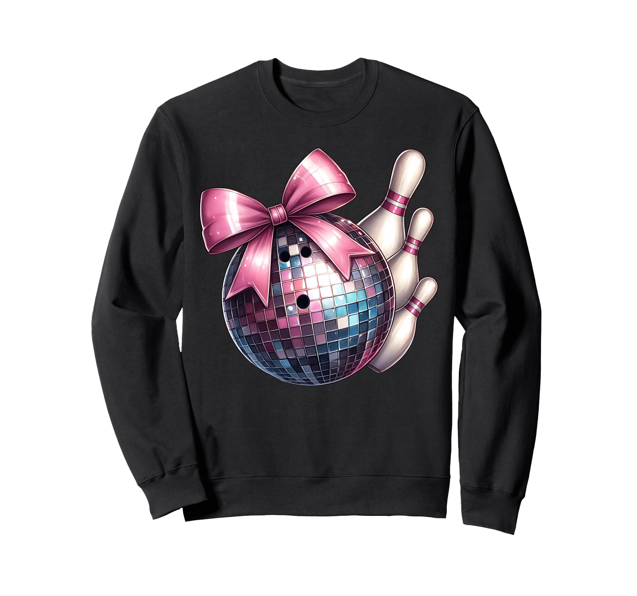 Coquette Bow Bowling Ball Pins Sweatshirt - Novelty Apparel Unisex - T-Shirt, Sweatshirt, Hoodie