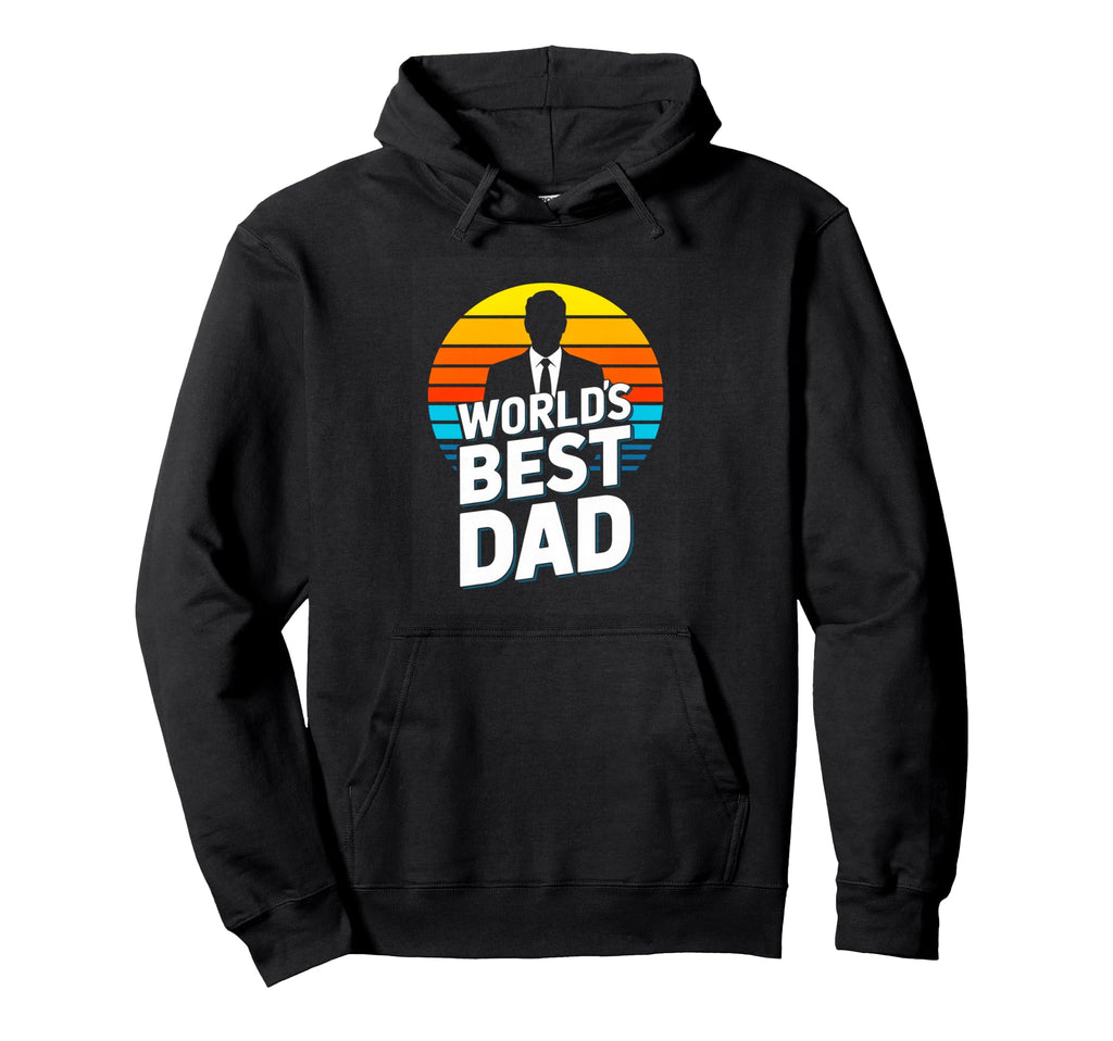Worlds Best Dad Fathers Day Sunset Hoodie - Aesthetic Graphic Men Women - T-Shirt, Sweatshirt, Hoodie