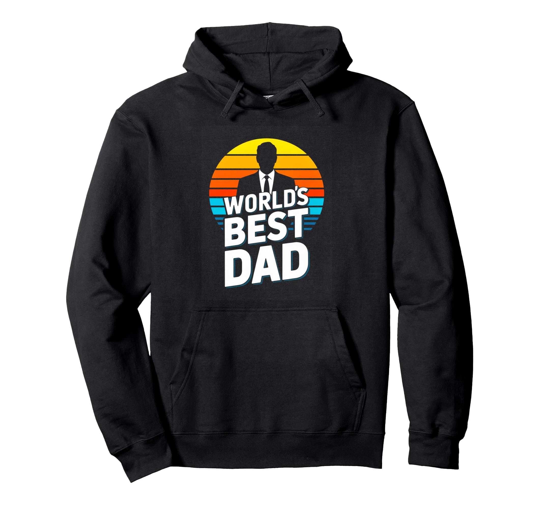 Worlds Best Dad Fathers Day Sunset Hoodie - Aesthetic Graphic Men Women - T-Shirt, Sweatshirt, Hoodie