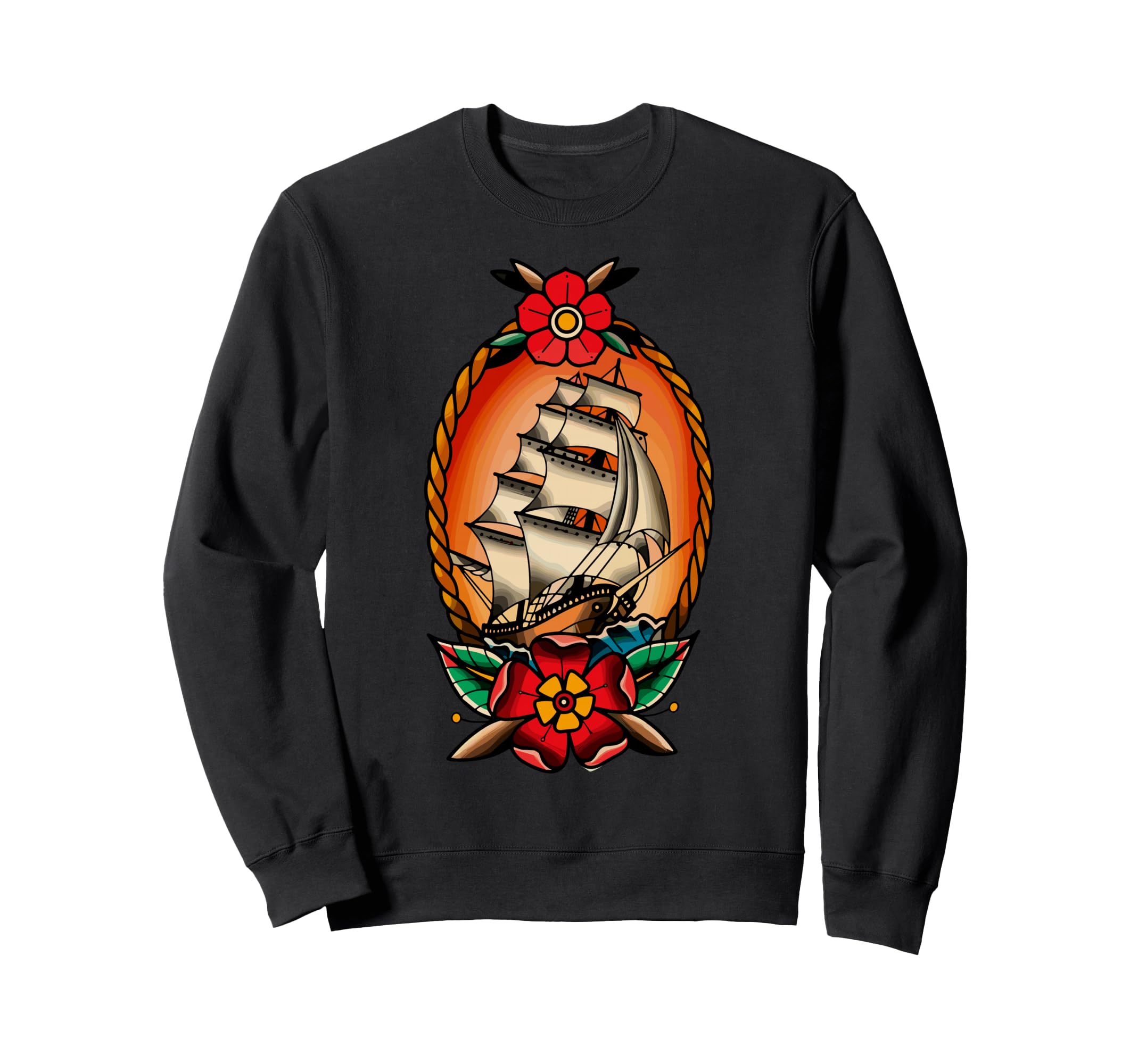American Traditional Old School Sweatshirt - Trendy Graphic for Adults - T-Shirt, Sweatshirt, Hoodie