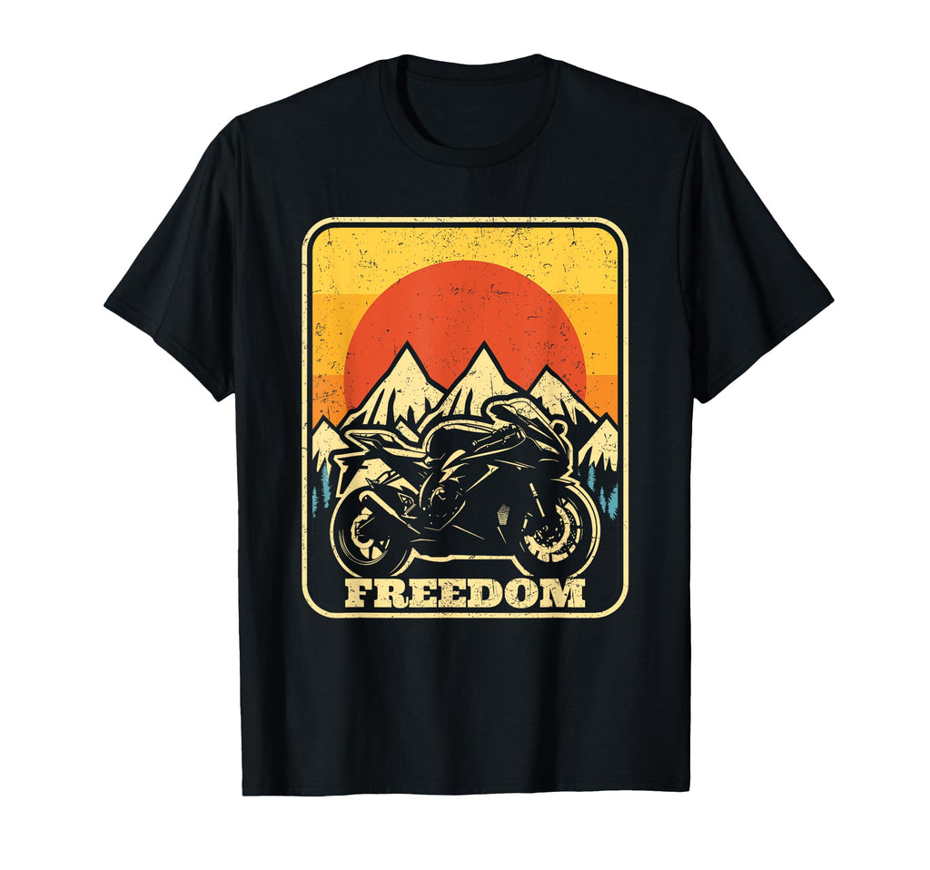 Freedom Motorcycle Biker Motorbike T-Shirt - Aesthetic Graphic Men Women - T-Shirt, Sweatshirt, Hoodie