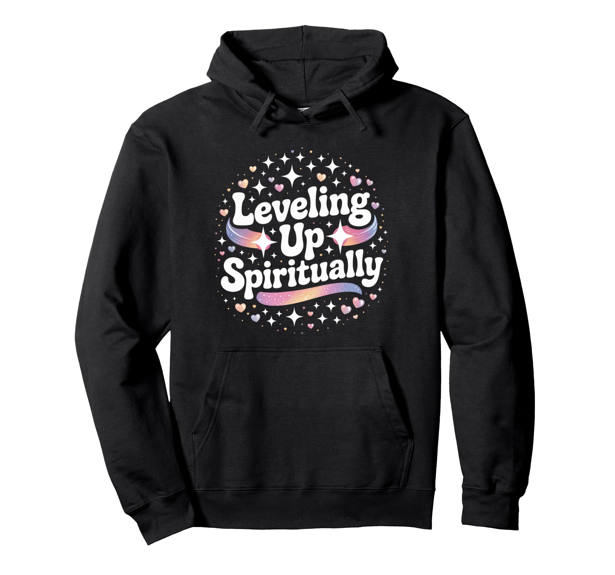 Leveling Up Spiritually Mindfulness Hoodie - Unique Graphic for Adults - T-Shirt, Sweatshirt, Hoodie