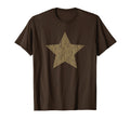 Grunge Star Distressed Brown T-Shirt - Trendy Graphic Unisex - T-Shirt, Sweatshirt, Hoodie