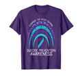 Boho Rainbow Suicide Awareness Mental T-Shirt - Minimalist Print Unisex - T-Shirt, Sweatshirt, Hoodie