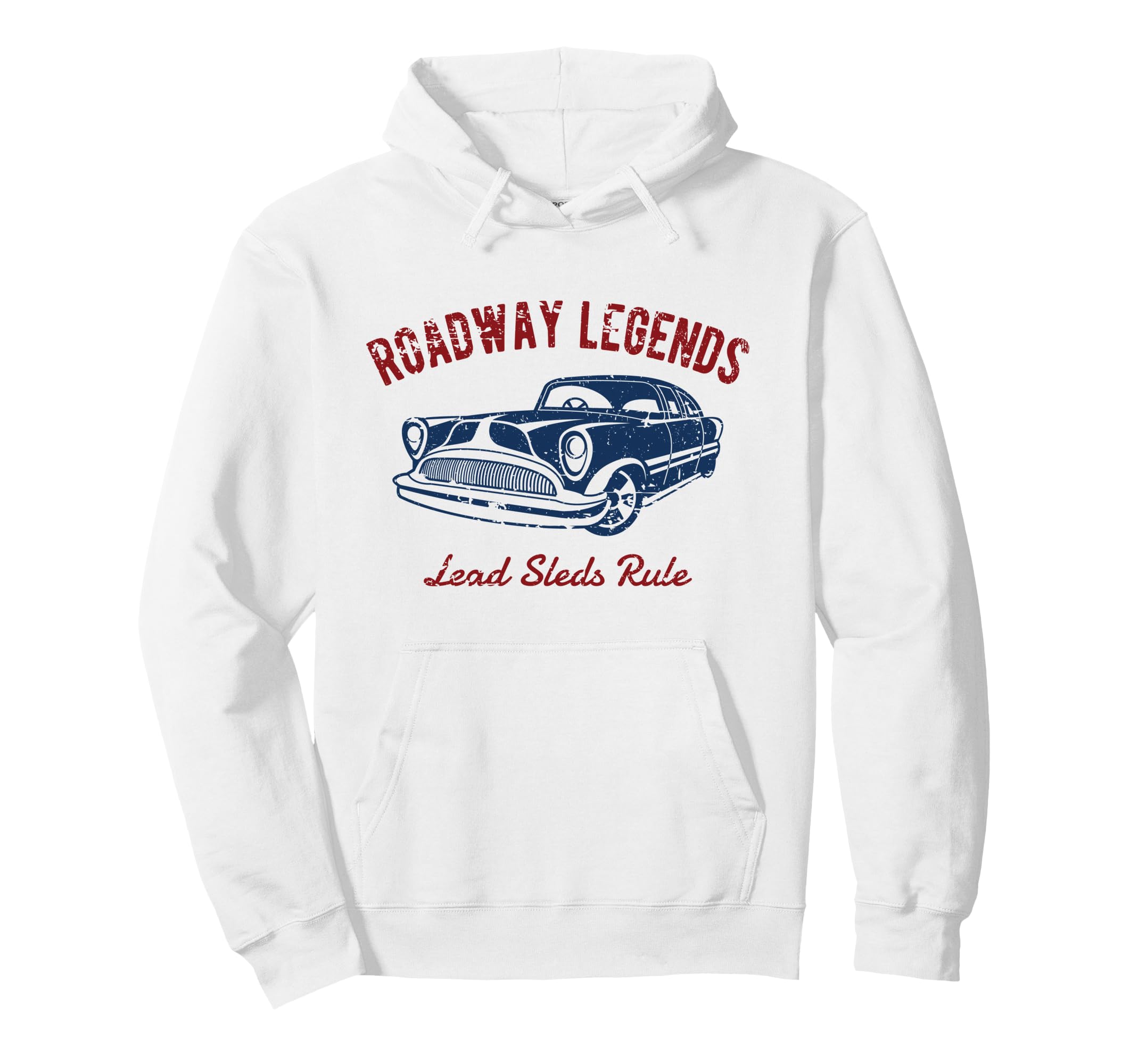 Roadway Legends Lead Sleds Rule Car Hoodie - Minimalist Print for Adults - T-Shirt, Sweatshirt, Hoodie