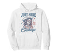 Just Here Cowboys Western Vibes Hoodie - Minimalist Print for Adults - T-Shirt, Sweatshirt, Hoodie