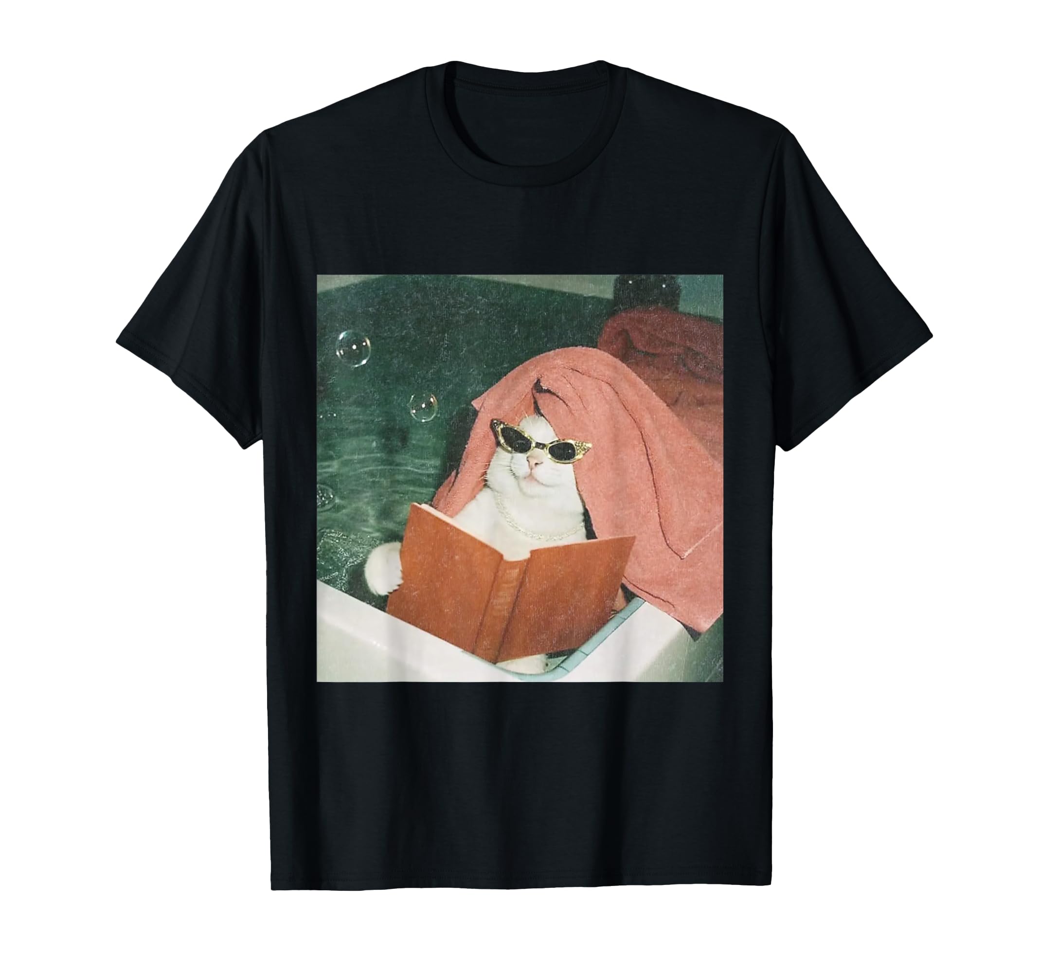 Funny Self Care Cat Classy Kitty T-Shirt - Minimalist Print for Adults - T-Shirt, Sweatshirt, Hoodie