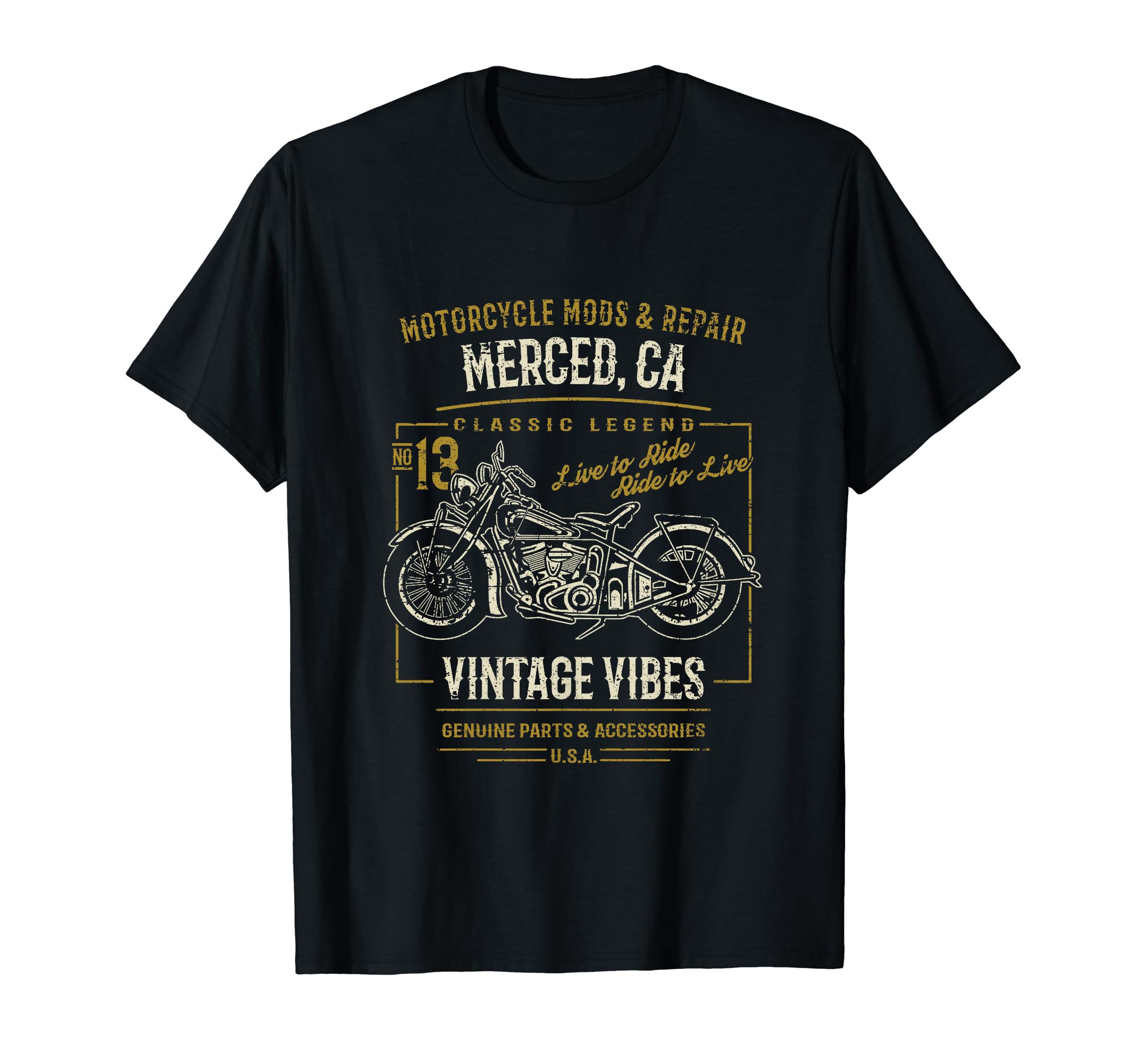 Merced California Usa Motorcycle T-Shirt - Streetwear Style for Adults - T-Shirt, Sweatshirt, Hoodie