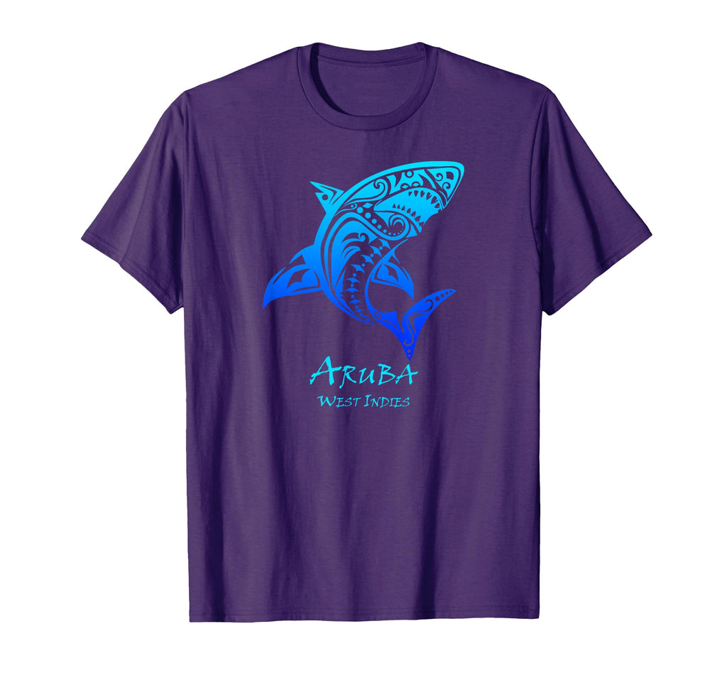 Aruba West Indies Tribal Shark Vacation T-Shirt - Unique Graphic for Adults - T-Shirt, Sweatshirt, Hoodie