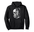 Skull Flowers Nature Floral Art Hoodie - Streetwear Style for Adults - T-Shirt, Sweatshirt, Hoodie