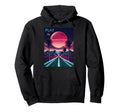 80S Synthwave Outrun Sunset Palm Tree Hoodie - Custom Art Print Men Women - T-Shirt, Sweatshirt, Hoodie