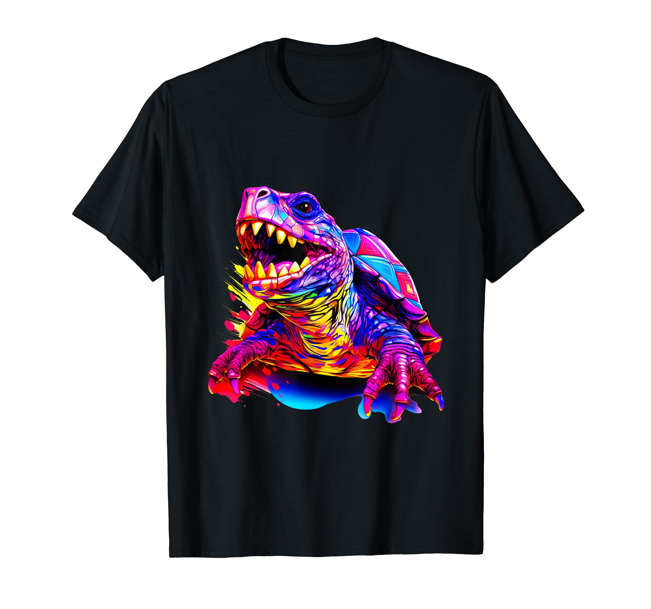 80S 90S Synthwave Turtle Tortoise T-Shirt - Minimalist Print for Adults - T-Shirt, Sweatshirt, Hoodie