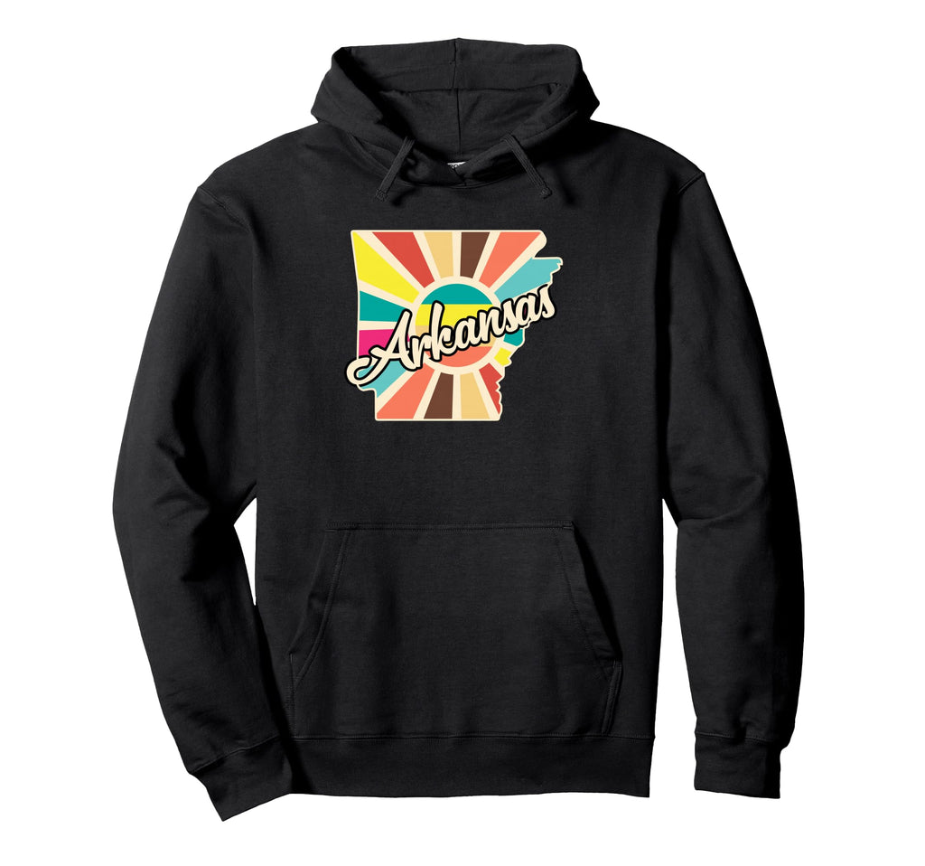 Arkansas Pride State Outline Art Hoodie - Aesthetic Graphic Men Women - T-Shirt, Sweatshirt, Hoodie