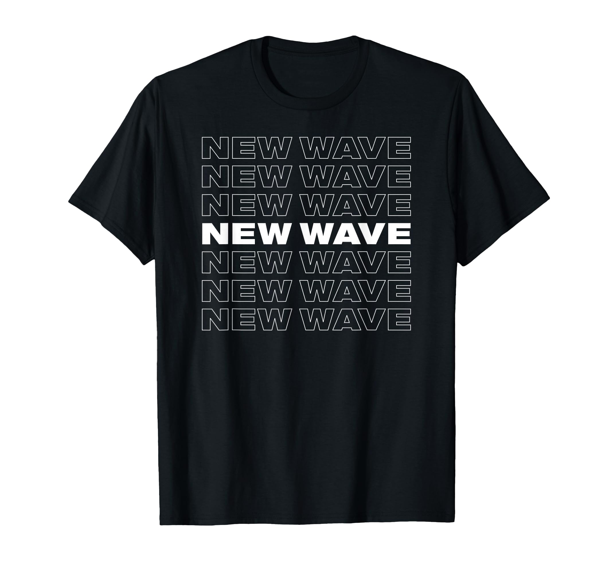 New Wave Repeating T-Shirt - Aesthetic Graphic for Adults - T-Shirt, Sweatshirt, Hoodie