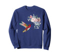 Flowers Hummingbird Lover Nature Sweatshirt - Graphic Print Unisex - T-Shirt, Sweatshirt, Hoodie