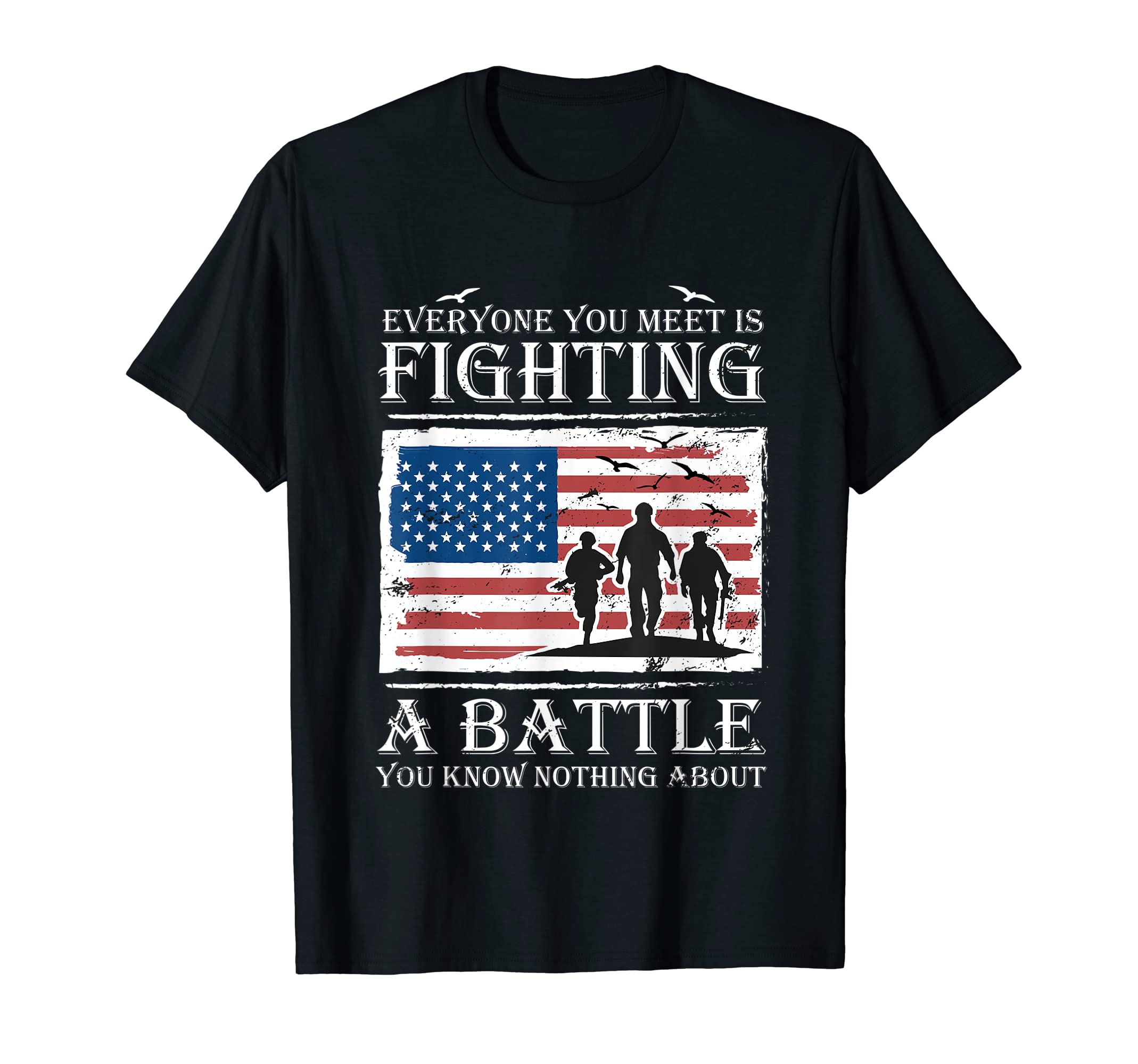 Army Veteran Usa Military Soldier Mental T-Shirt - Graphic Print Men Women - T-Shirt, Sweatshirt, Hoodie