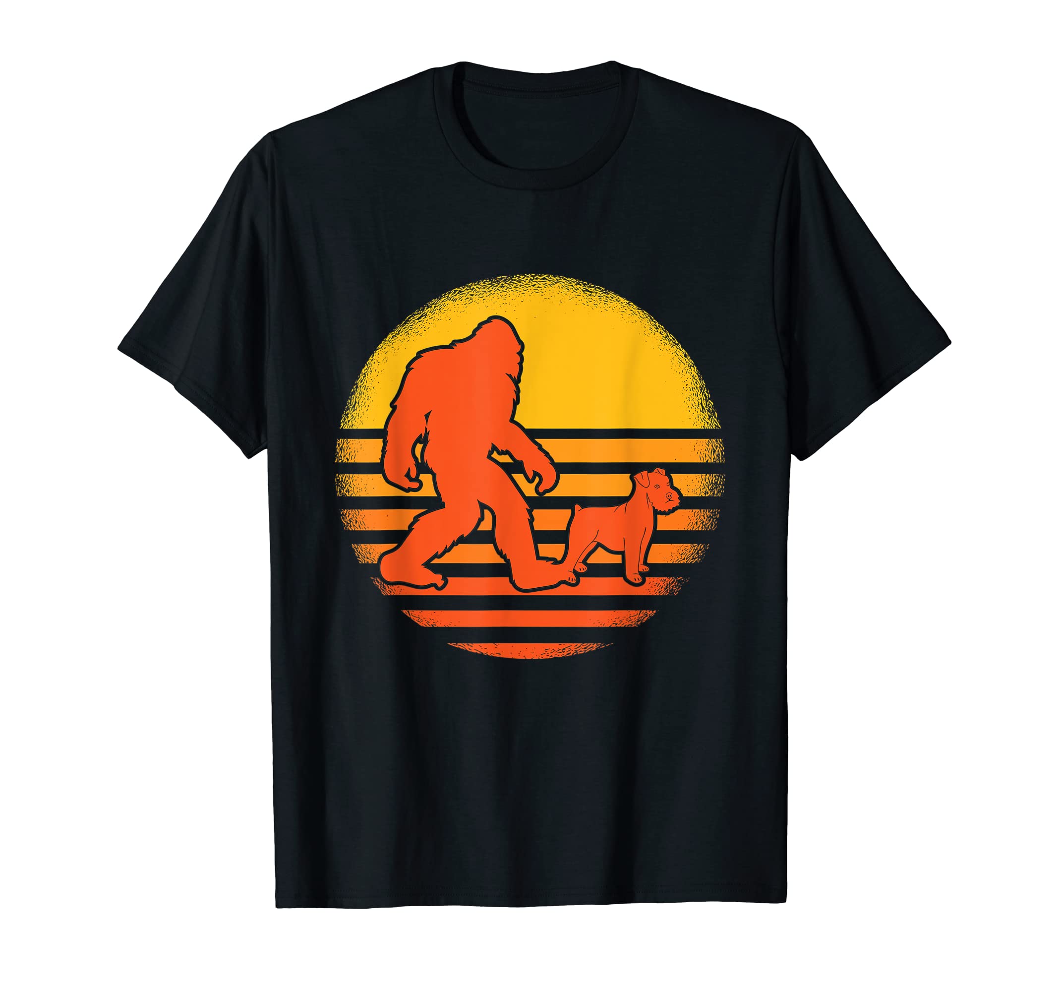 Sunset Bigfoot Schnauzer Gift Sasquatch T-Shirt - Graphic Print for Adults - T-Shirt, Sweatshirt, Hoodie