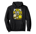 Peds Nurse Flowers Pastel Typography Hoodie - Streetwear Style Men Women - T-Shirt, Sweatshirt, Hoodie