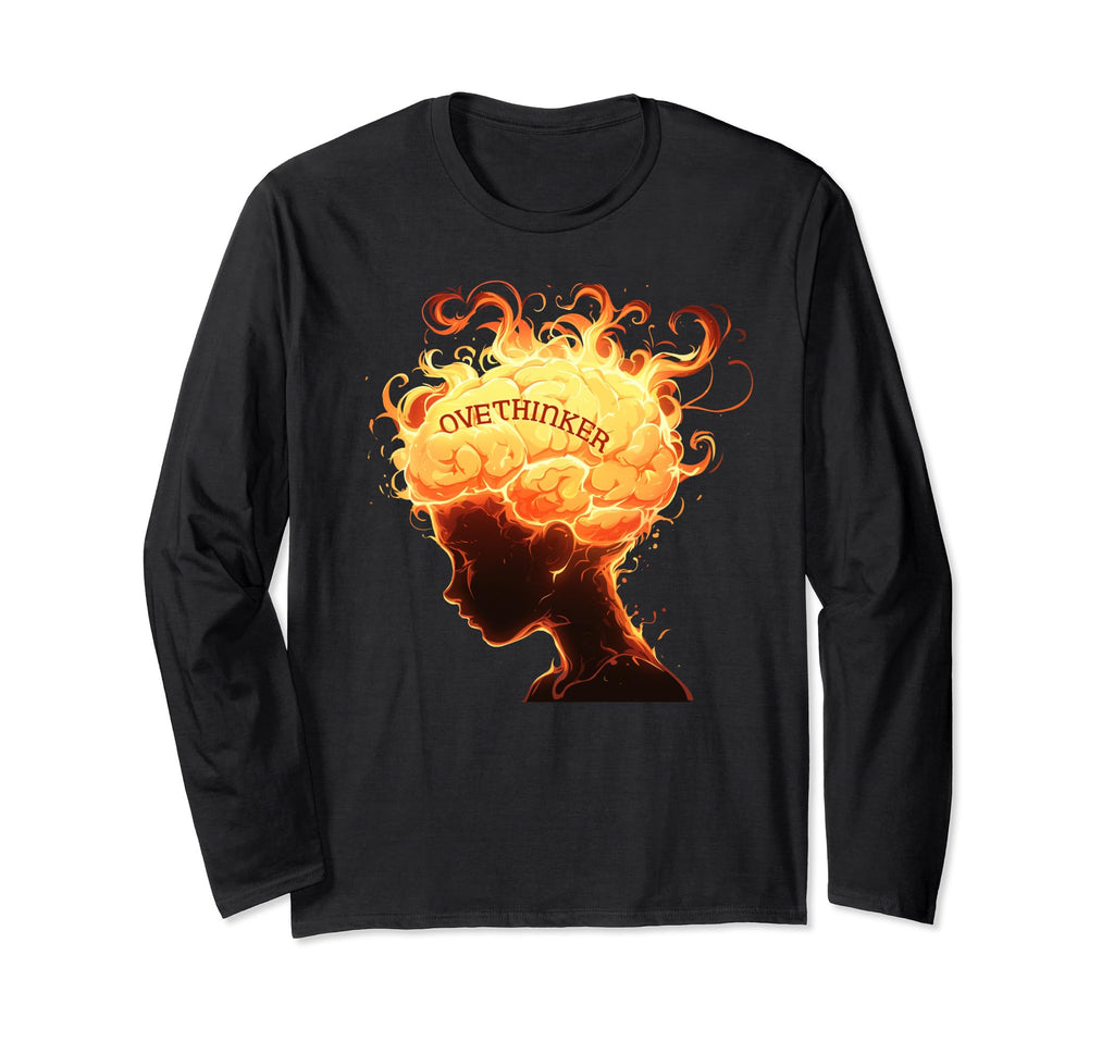 Overthinker Funny Emotional Brain T-Shirt - Custom Art Print for Adults - T-Shirt, Sweatshirt, Hoodie