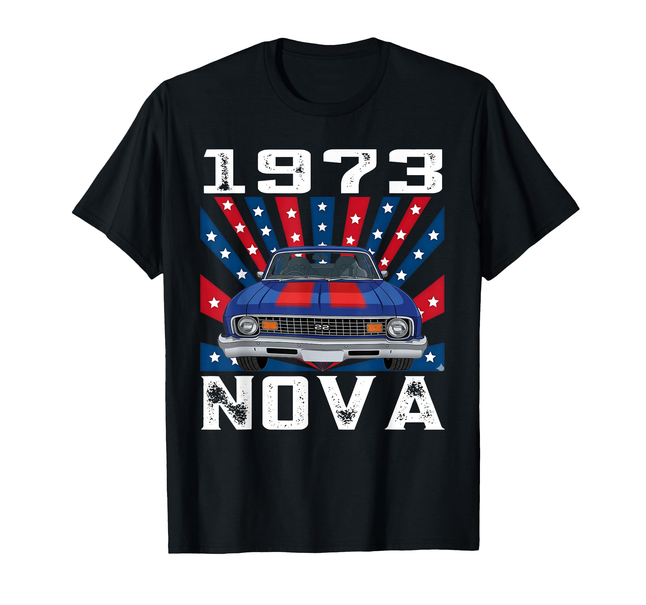 1973 73 Nova Silhouette Muscle Car T-Shirt - Unique Graphic Men Women - T-Shirt, Sweatshirt, Hoodie
