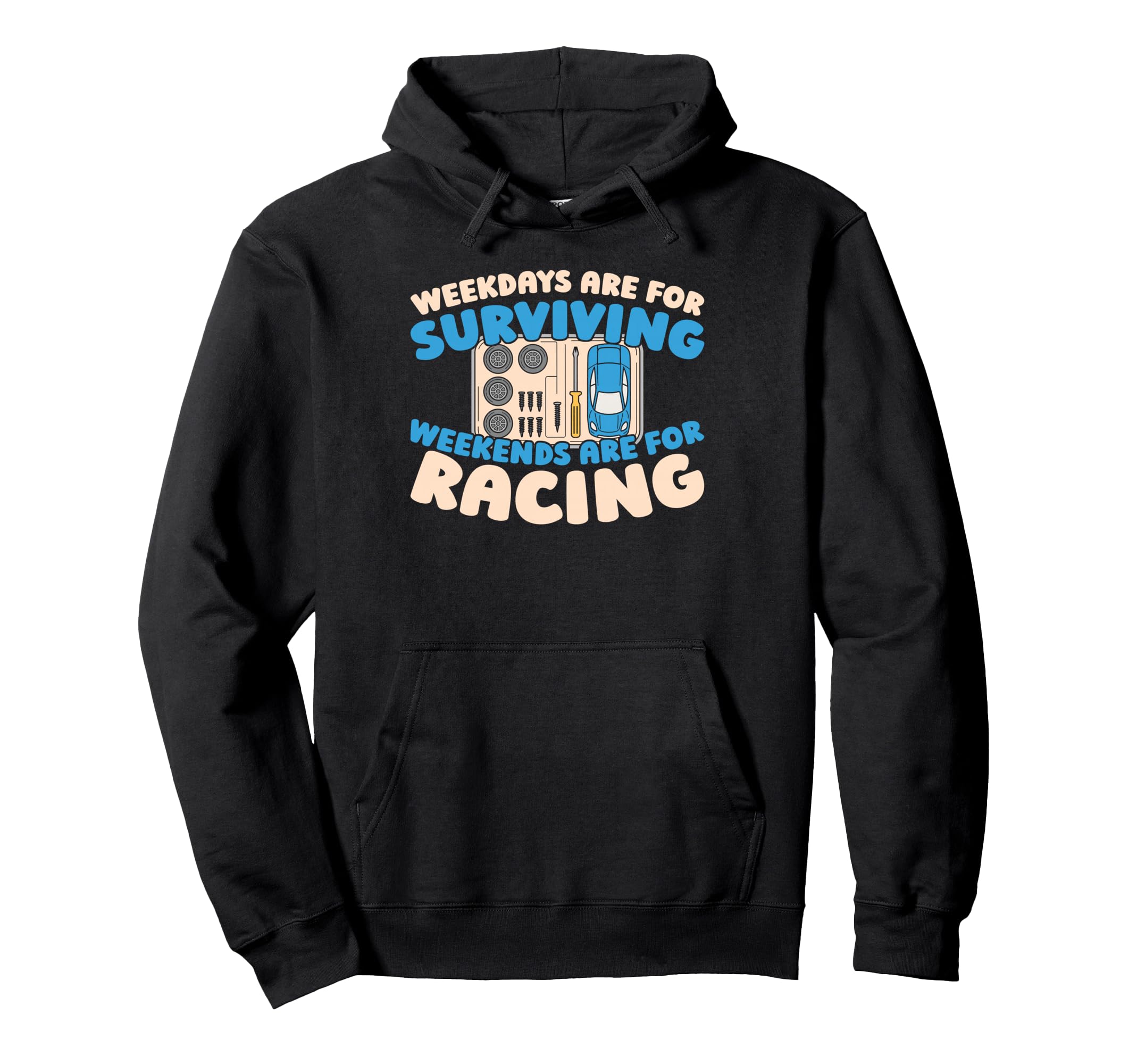 Slot Cars Hobby Track Miniature Slot Hoodie - Minimalist Print for Adults - T-Shirt, Sweatshirt, Hoodie
