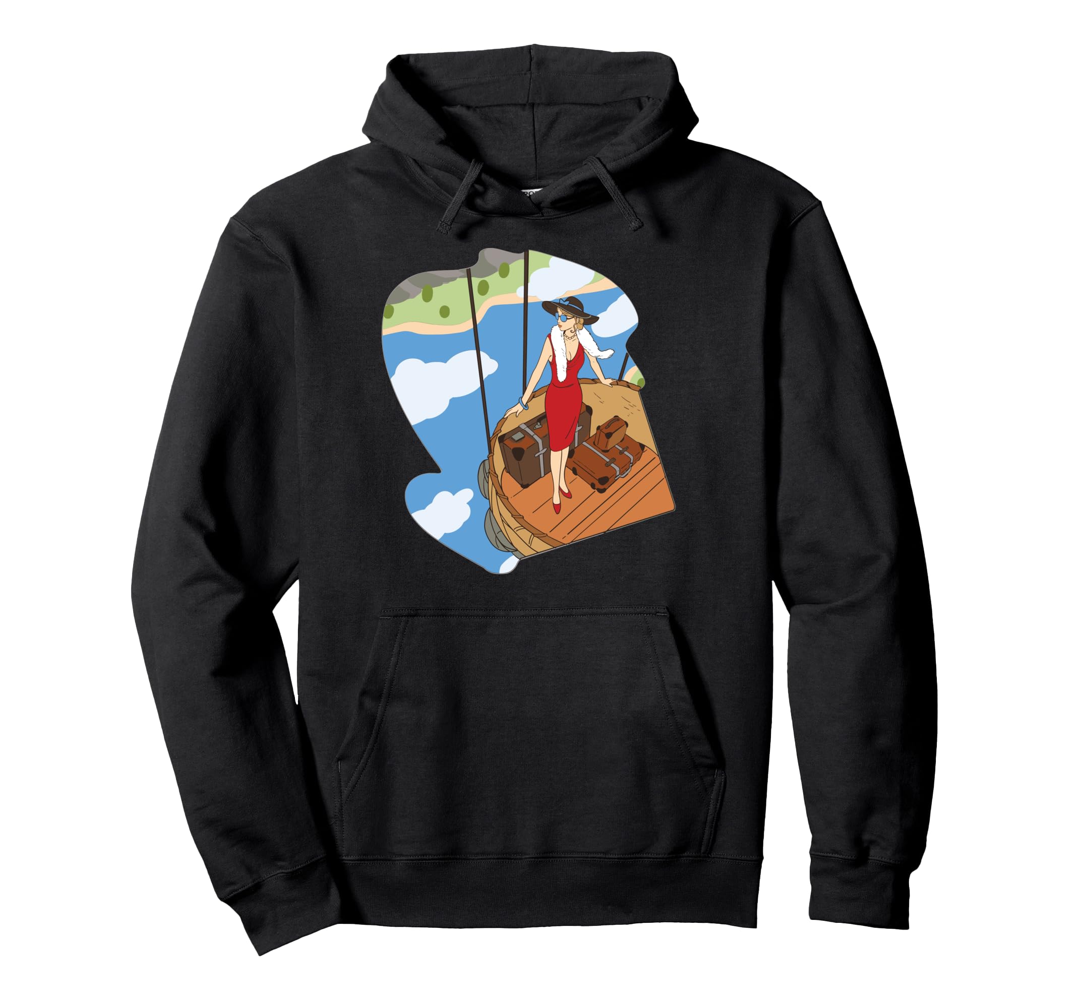 Travel Glamour Balloon Art Hoodie - Custom Art Print Unisex - T-Shirt, Sweatshirt, Hoodie