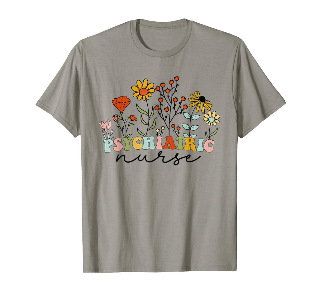 Floral Psychiatric Nurse Rn Mental T-Shirt - Graphic Print for Adults - T-Shirt, Sweatshirt, Hoodie