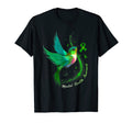 Green Ribbon Hummingbird Mental T-Shirt - Custom Art Print Men Women - T-Shirt, Sweatshirt, Hoodie