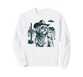 Shih Tzu Western Ufo Cowboy Sweatshirt - Custom Art Print for Adults - T-Shirt, Sweatshirt, Hoodie