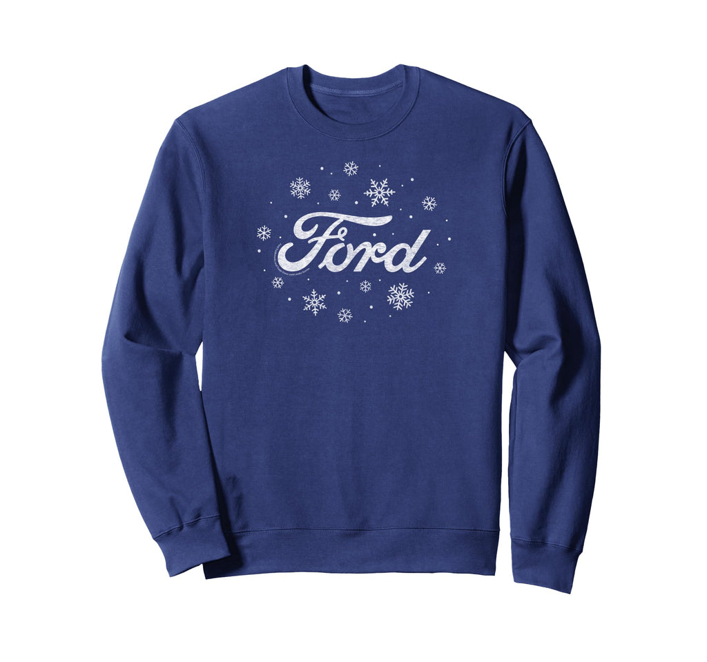 Ford Winter Snowflake Logo Sweatshirt - Novelty Apparel Men Women - T-Shirt, Sweatshirt, Hoodie
