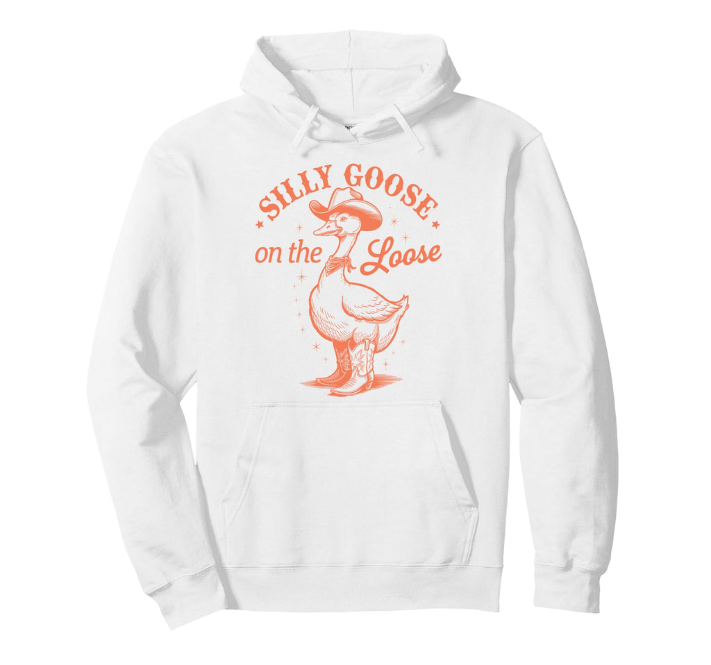 Silly Goose Loose Funny Cowboy Western Hoodie - Novelty Apparel for Adults - T-Shirt, Sweatshirt, Hoodie
