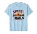 Sunset Trails Custom Cowboy Tales T-Shirt - Unique Graphic Men Women - T-Shirt, Sweatshirt, Hoodie