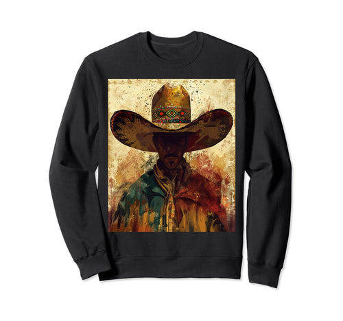1950S Western Mexican Cowboy Sombrero Sweatshirt - Custom Art Print Unisex - T-Shirt, Sweatshirt, Hoodie
