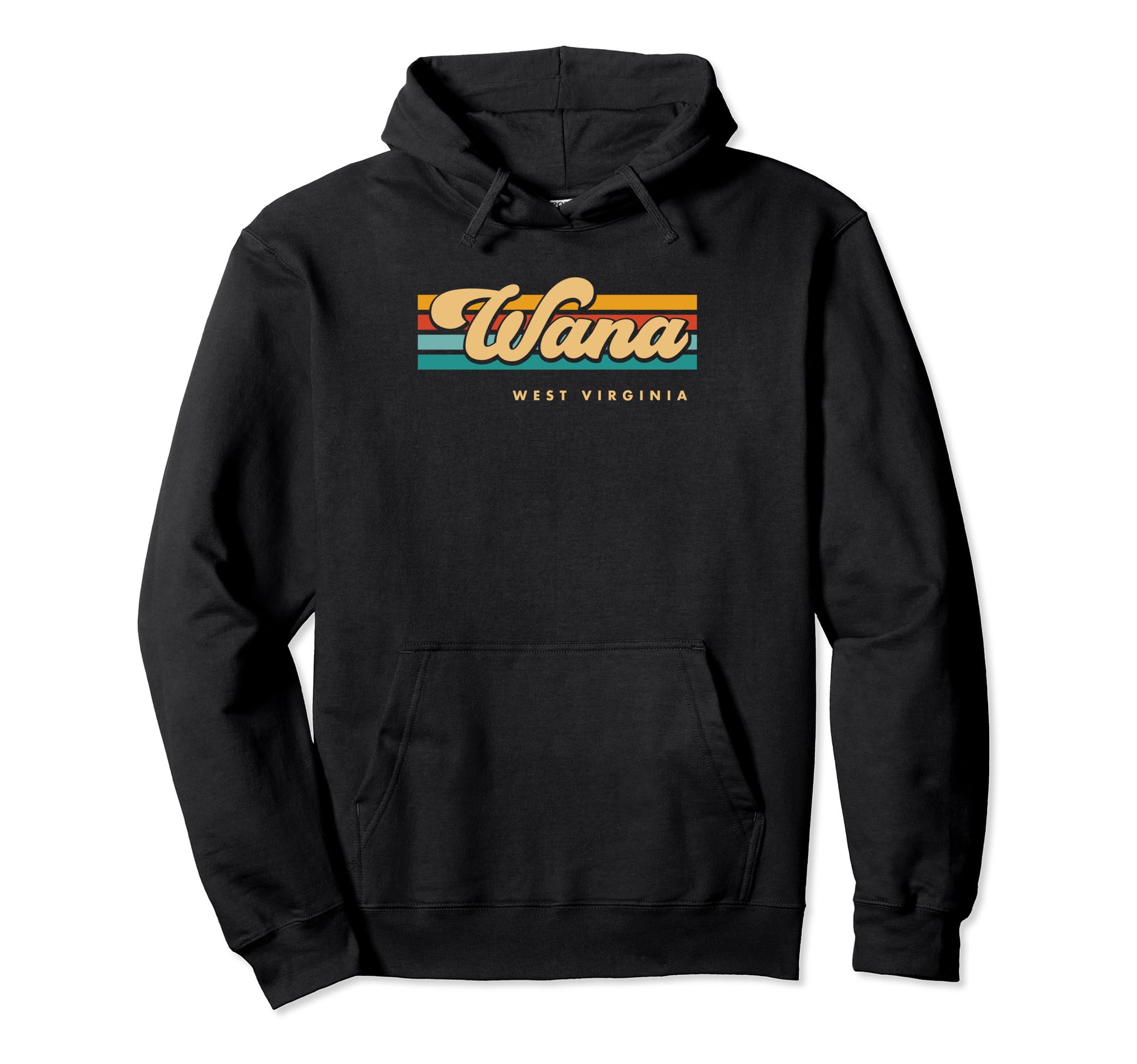 Sunset Stripes Wana West Virginia Hoodie - Trendy Graphic for Adults - T-Shirt, Sweatshirt, Hoodie