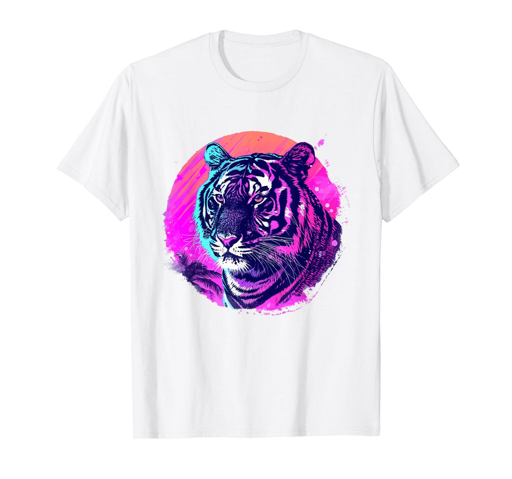 Tiger 80S Synthwave Africa Tiger T-Shirt - Streetwear Style Men Women - T-Shirt, Sweatshirt, Hoodie