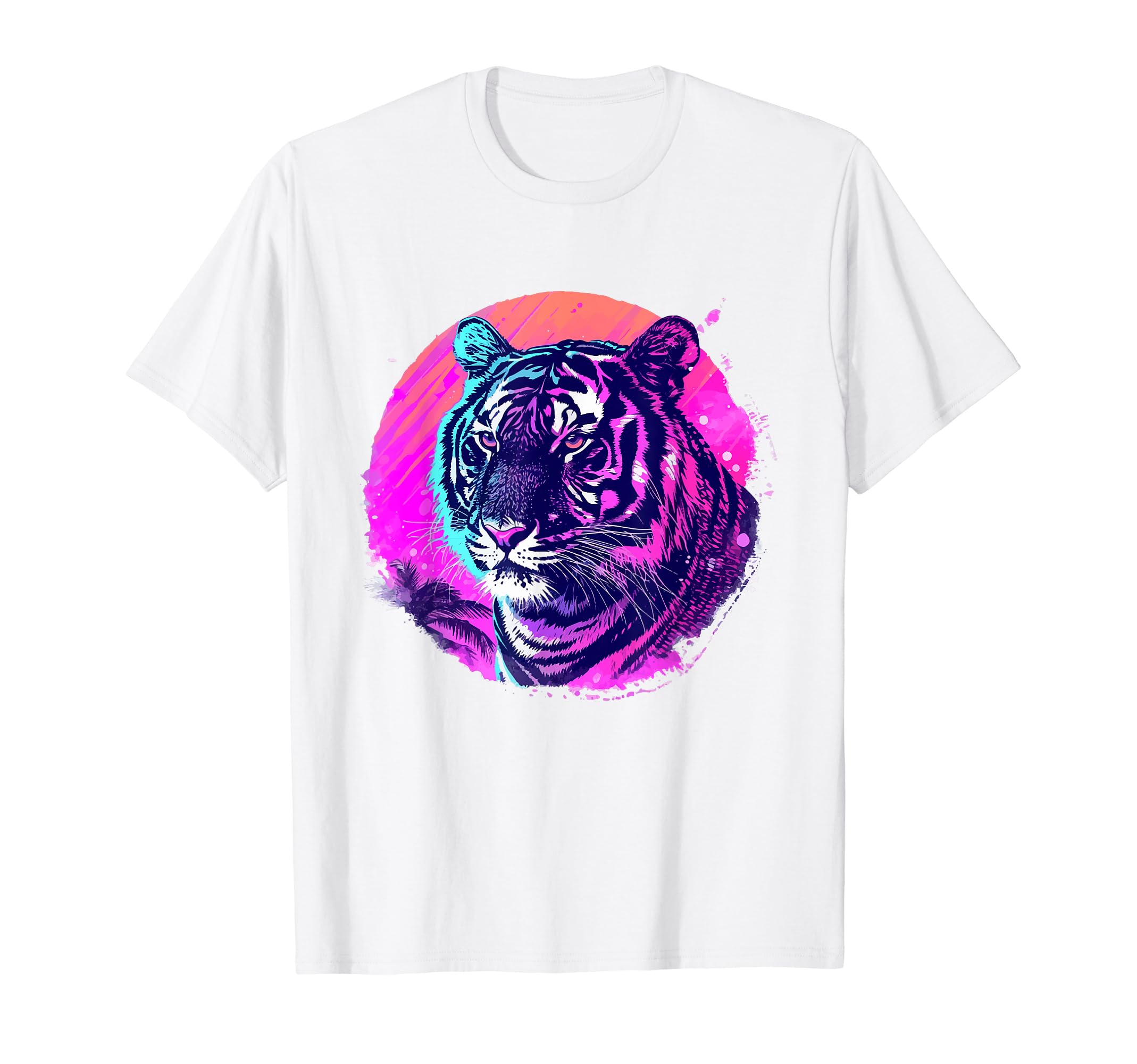 Tiger 80S Synthwave Africa Tiger T-Shirt - Streetwear Style Men Women - T-Shirt, Sweatshirt, Hoodie