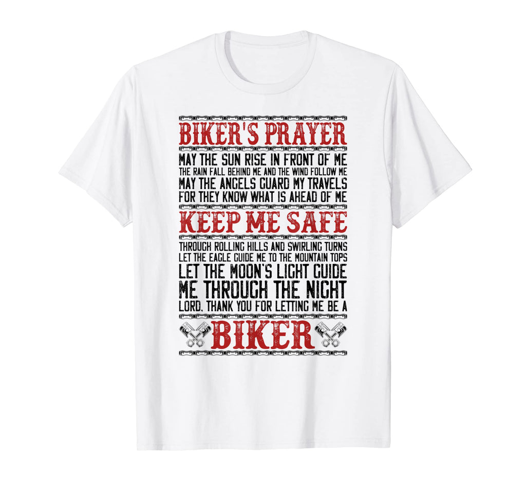 Bikers Prayer Motorcycle Biker Biking T-Shirt - Fun Novelty Design Unisex - T-Shirt, Sweatshirt, Hoodie