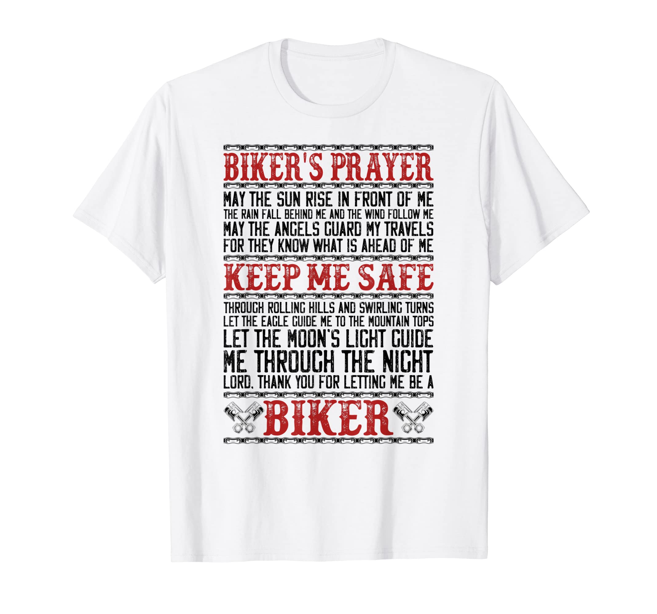 Bikers Prayer Motorcycle Biker Biking T-Shirt - Fun Novelty Design Unisex - T-Shirt, Sweatshirt, Hoodie