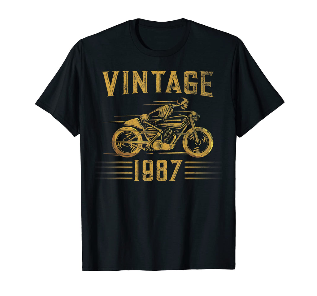 1987 Biker Motorcycle T-Shirt - Minimalist Print for Adults - T-Shirt, Sweatshirt, Hoodie
