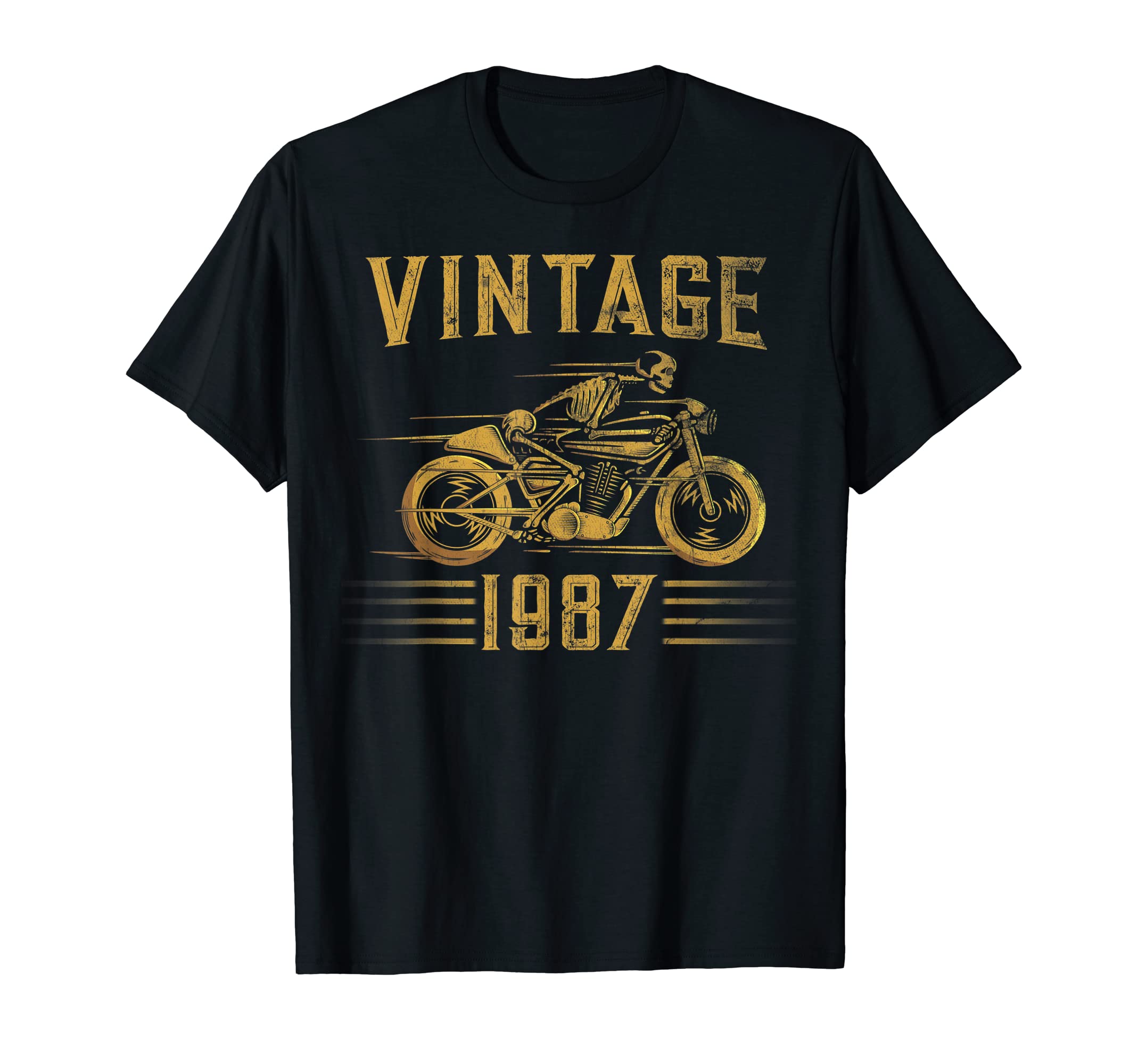 1987 Biker Motorcycle T-Shirt - Minimalist Print for Adults - T-Shirt, Sweatshirt, Hoodie